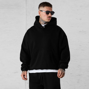 Custom <b>Sweat</b> Suit <b>Set</b> Heavyweight 100% Cotton Fabric High Quality Blank Hoodie and Jogger Tracksuit OEM Unisex Factory Supply - Product Image 2