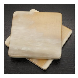 Posavasos Artesanales de Cuerno Natural, Bonito Color, Venta Caliente, Utensilios de Cocina, Posavasos de Cuerno para Mesa, Decoración del Hogar, Alfombrillas y Protectores - Product Image 1