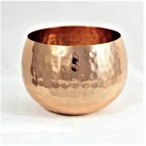 Tazón para servir de metal martillado de calidad superior Diseño fabuloso en oro rosa para fiestas en casa Tazón para servir comida Premium - Product Image 5