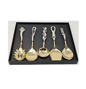 Ensemble de 6 cuillères à salade en acier inoxydable argentées de luxe faites à la main polies miroir Offre Spéciale manche de vadrouille - Product Image 4