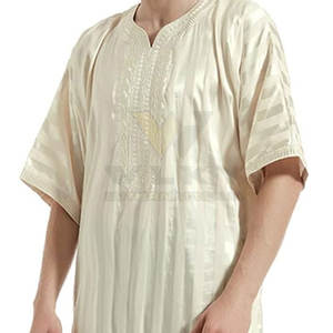 Venta al por mayor Thobe vestido musulmán recién llegado de talla grande Kaftan musulmán Thobe para hombres hecho en Pakistán - Product Image 6
