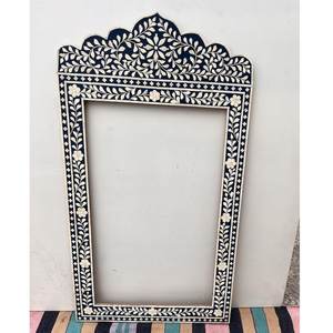 Elegante Espejo de Pared Decorativo Moderno con Incrustaciones de Hueso Hecho a Mano, Espejo de Lujo Artesanal, Ecológico y Duradero para la Sala de Estar - Product Image 1