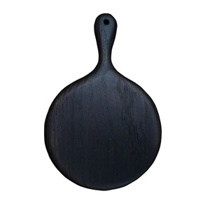 Tabla de Cortar de Madera Negra Resistente, Tabla de Servir para Restaurante, Plato Decorativo para Charcutería, Tabla de Cortar de Madera Dura con Vetas Profundas - Product Image 1