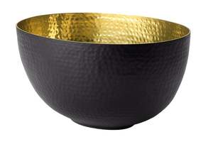 Tazón Decorativo Redondo de Metal Dorado y Negro para Fiestas de Boda, Tazón de Metal de Calidad de Exportación de la India, Tazón de Metal de Estilo Indio - Product Image 6