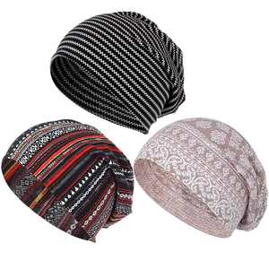 Unisex Patterned <b>Slouch</b> <b>Beanie</b> Soft Stretch Fabric Lightweight Printed Cap Casual Daily Party Wear Comfortable Headwear - Product Image 1