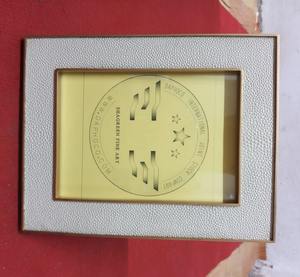 4''x6'' Wholesale connecting high quality shagreen faux resin photo <b>frame</b> for home decoration 100% Handmade from Vietnam - Product Image 1