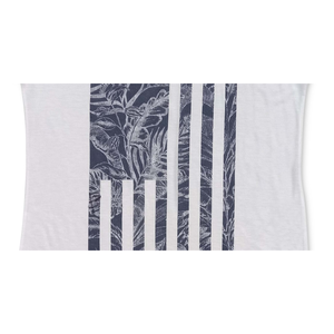 T-shirt bianca da donna Style & Co XXS/XS con grafica bandiera tropicale, in jersey traspirante, vestibilità slim, lunghezza corta - Product Image 3