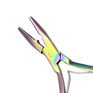 Pince à extensions de cheveux en acier inoxydable avec poignée antidérapante, idéale pour les extensions Micro Link et Micro Loop - Product Image 2