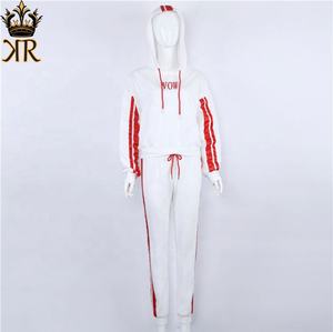 ขายส่งชุดกีฬาผู้หญิงชุดสองชิ้นด้านบนและกางเกงวอร์มผู้หญิงเสื้อสวมหัวมีฮู้ดเหงื่อชุดผู้หญิงชุด - Product Image 2