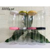 Los mejores tarros de plástico PET Beige transparente nuevos 100mL-1000ml Crema para cara/cuerpo para el cuidado de la piel y el embalaje de tarros cosméticos