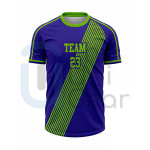 Camiseta de fútbol personalizada de poliéster 100% para hombre, kit de equipo de fútbol de alta calidad, nuevo diseño, manga corta, servicio frontal OEM disponible - Product Image 1