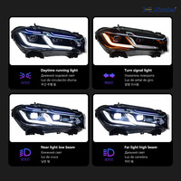 Conjunto de Faros LED Completos con Luces Diurnas LED y Señal de Giro, Lámpara Modificada Compatible con BMW X5 F15 2014-2018, Piezas de Mejora para SUV