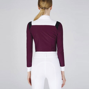 2023 nouveau Design femmes sport cavalier montrer chemises à manches longues en plein air équitation couche de Base en gros avec Logo personnalisé - Product Image 2