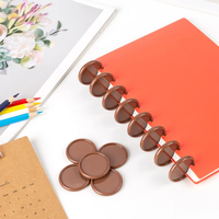 Großhandel kunden spezifische 23mm Metall Gold Aluminium Bindung DIY Notebook Planer Disc Binding Notepad