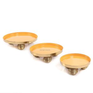 Juego de tres cuencos de chocolate de metal clásico hecho a mano diseñador naranja dulce tazón decorativo fechas dulces cuencos de chocolate - Product Image 3