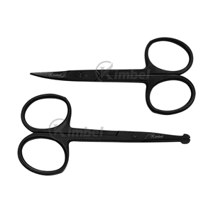 Juego de tijeras de seguridad para cutículas de acero inoxidable negro personalizado, tijeras de manicura de uñas de hoja recta afilada y Roma, tipo de belleza - Product Image 1