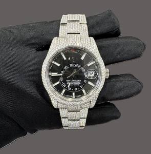 นาฬิกาข้อมือผู้ชายสุดหรู ทำมือ ระบบกลไกอัตโนมัติ MIYOTA ประดับโมอิสซาไนต์ ตัวเรือนสแตนเลสสตีล ขนาด 41 มม. รุ่นลิมิเต็ดอิดิชั่น หน้าปัดอะนาล็อก กระจกแซฟไฟร์ - Product Image 1