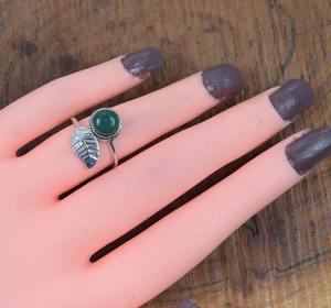 Bague classique bijoux pour femmes argent Boho Style bijoux 925 argent Sterling vert Onyx pierres précieuses bague à la main cadeau pour femme - Product Image 3