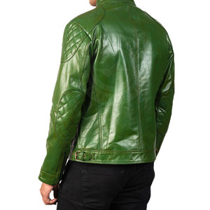 Chaqueta de cuero de diseño personalizado, chaqueta de cuero de color sólido para hombre, ropa de calle, chaqueta de cuero para hombre - Product Image 5