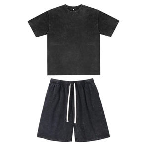 Ropa de calle con logotipo personalizado, camiseta personalizada, camiseta recortada de peso pesado, camisetas gráficas de algodón de gran tamaño para Fitness para hombres - Product Image 1