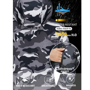 Utilisation en extérieur Veste Softshell pour hommes Col à capuche Veste Softshell pour hommes Veste d'hiver Softshell grande taille - Product Image 3
