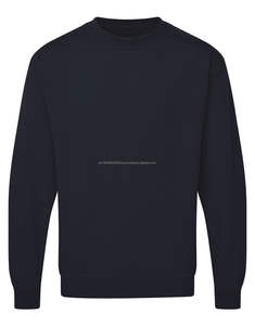 Venta al por mayor OEM 100% algodón de peso pesado cuello redondo pulóver sudadera para hombres logotipo personalizado bordado Diseño de gran tamaño para el invierno - Product Image 1