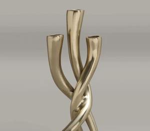 Impresionante soporte de vela dorada Diseñado para interiores clásicos rústicos modernos que agregan un ambiente sofisticado y acogedor - Product Image 2