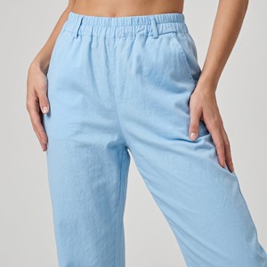 กางเกงเจกกิ้งเอวยางยืดทรงหลวม ผลิตจากวิสโคส 95% - Product Image 3