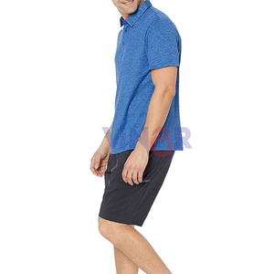 Algodón tejido de alta calidad para camisa de manga corta Casual transpirable Color sólido verano ropa de Golf - Product Image 3
