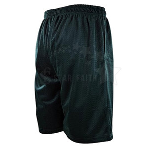 Shorts Casuales de Malla Ecológica con Cintura Elástica, Color Sólido, Sensación Suave y Ajuste Cómodo para Uso Diario en Verano - Product Image 4