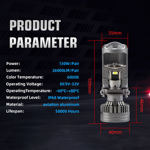 Faro Delantero Súper Brillante para Automóvil, Luz Alta y Baja, H4 Mini Bi-led, Lente de Proyector, Faros Delanteros Led - Product Image 5