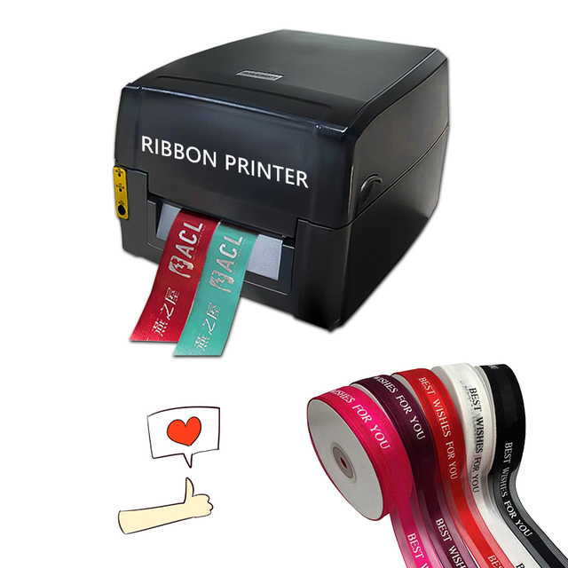 Thermal Hot Foil Ribbon Printer Satin Ribbon Lanyard Printing Machine Desktop High Speed Digital Gold Ribbon Foil Printer
