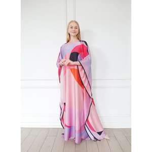 Caftán Tie Dye para Mujer, Vestido Maxi Ecológico hasta el Suelo, Corte Holgado, Estilo Elegante con Mangas Anchas, Ropa de Fiesta para Resort - Product Image 2