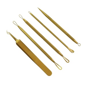 Kit d'extraction de points noirs et comédons KKZ personnalisé, en acier inoxydable 410, pour le nettoyage des pores et le traitement de l'acné, OEM/ODM - Product Image 1