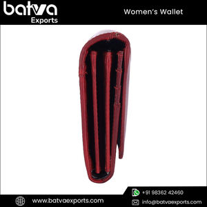 Wholesale Vintage Premium Quality Genuine Leather Women's <b>Wallets</b> Long Zipper Button Logo RFID Protection Polyester for - Product Image 5