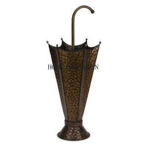 Gorgeous Look High Standard Quality <b>Metal</b> <b>Umbrella</b> <b>Stand</b> With Unique Color Enameled Exterior With Gold Plated Interior & Base - Product Image 4