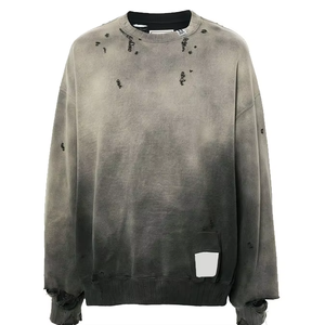 2026 sudaderas de lavado ácido de alta calidad para hombres bordado algodón cuello redondo Invierno Polar de Pakistán - Product Image 2