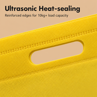 Sac à poignée découpée multicolore thermosoudé, alternative écologique, sac plat non tissé découpé, pour salons professionnels, expositions, événements, sacs cadeaux pour fêtes