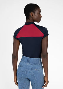 Camiseta de Manga Corta para Mujer, Ligera, Transpirable, de Tela Elástica, para Equitación, Capa Base Deportiva, OEM - Product Image 3