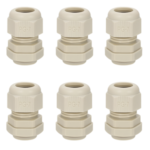 Presse-étoupe étanche IP68 pour usage industriel Connecteur en plastique en nylon Le modèle PG7 peut accueillir un fil de 3 à 6.5mm - Product Image 5