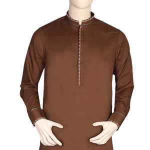 Traje Shalwar Elegante para Hombre - Marrón - Product Image 2