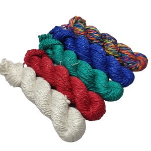 100% soie de mûrier tenture murale Art fil torsadé teint à la main tricot broderie Crochet tissé cadeau décoratif - Product Image 2