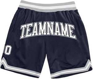 Vente en gros de shorts de basket-ball avec fermeture éclair brodée pour hommes, shorts en maille de polyester à séchage rapide de haute qualité pour hommes - Product Image 4