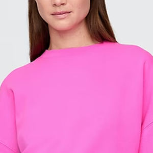 เสื้อสเวตเชิ้ตผู้หญิงทรงหลวม แขนยาว ดีไซน์ไหล่ตก สวมใส่สบาย พร้อมบริการออกแบบโลโก้ตามสั่ง เหมาะสำหรับใส่ลำลอง - Product Image 2