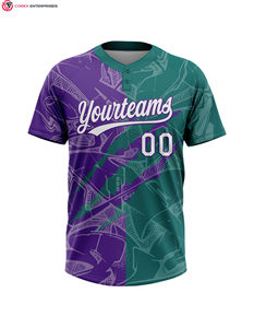 Uniforme de baseball Maillot à deux boutons sur mesure pour les équipes Vêtements de sport respirants - Product Image 2