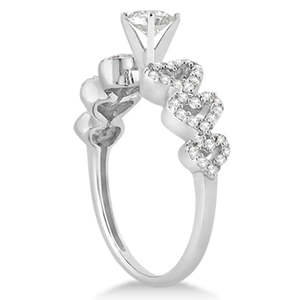Anillo de Compromiso de Oro Blanco de 18K con Diamante en Forma de Corazón, Anillo con Diamante de 0.30ct - Product Image 3