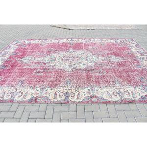 Tapis vintage 8,2x12 pieds, tapis turc, tapis camouflage rouge en laine - Product Image 3