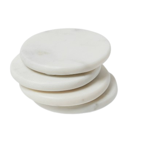 Napperon au design élégant blanc hexagone rond carré personnalisation tapis et coussinets sous-verres en marbre pour boissons - Product Image 2