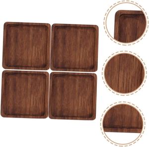 Ensemble de sous-verres en bois de qualité supérieure pour tasses à thé et à café Tapis de table ronds polis pour le bureau et la maison Utilisation quotidienne Sous-verre en bois - Product Image 3