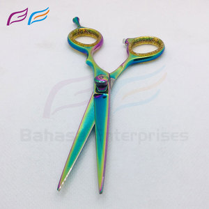 Ciseaux de coiffure multicolores OEM ODM, ciseaux de barbier, ciseaux de coiffure personnalisés en acier inoxydable, ciseaux de salon - Product Image 3